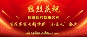 友道科技榮獲國家級專精特新“小巨人”企業榮譽稱號